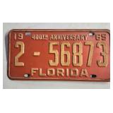 1965 Florida license plate
