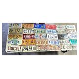 Lot of various license plates
