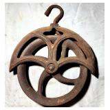 Antique well pulley