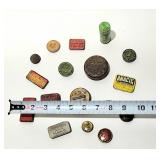 Lot antique miniature tins advertising