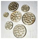 Lot of vintage glass flower frogs