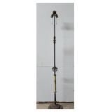 Antique art deco floor lamp onyx & iron