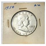 1950 Benjamin Franklin half dollar