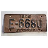 1946 Georgia license plate