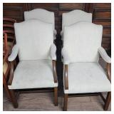 Walnut framed arm chairs