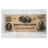 Confederate 100 dollar note