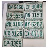 North Carolina commercial license plates