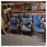 6 upholstered office chairs