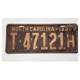 1930 North Carolina license plate