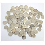 121 Roosevelt silver dimes 1960-1964