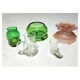 Vintage colored glassware