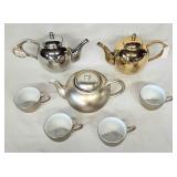 Metallic finish teapots