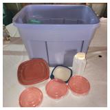Tote lot containers w lids