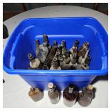 Vintage colored bottles