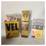 Vintage laundry detergents etc