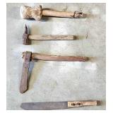 Antique primiitive hand tools