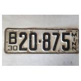 1930 Minnesotq license plate