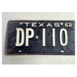 1962 Texas license plate