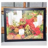 Framed puzzle Christmas candles