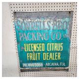 Galvanized advertising sign