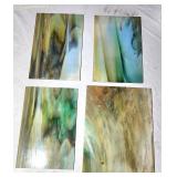 Slag glass panels