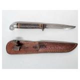 Vintage Western fixed blade knife w sheath