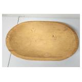 Vintage hand hewn wooden dough tray