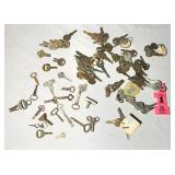 Vintage keys clock etc