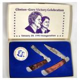 Bill Clinton Al Gore collector knife set