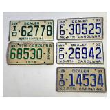North Carolina dealer license plates