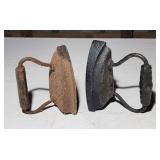 Two antique sad irons