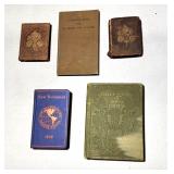 Antique mini books w 1935 New Testament etc