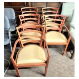 5 Knoll Studio wooden arm chairs