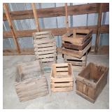 Lot of wooden crates