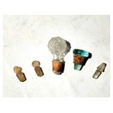 Antique mini glass stoppers