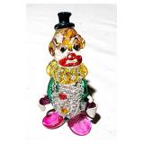 petite hand blown Glass clown