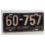 1930 Rhode Island license plate