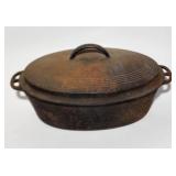 Wagner Ware cast  iron oval roasting pot 1283