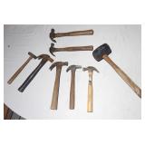 Lot of good hammers and a mallet