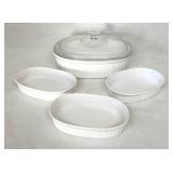 Lot ribbed Corningware