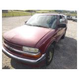 2001 CHEVROLET BLAZER ABANDONED PAPERWORK