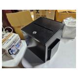 Black Metal Donation Box