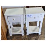 2 matching side tables with drawer