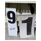 large flip number cards - whole stack