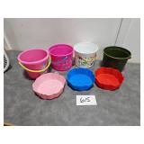 sand box or beach buckets