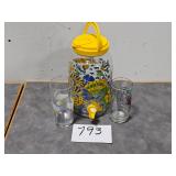 tea / drink dispenser & glasses