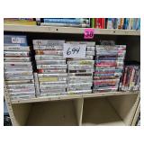 audio books, CD, DVD on shelf below #38