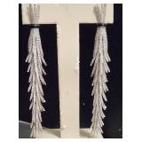 Stunning earrings 18K WG aprx 800 natural diamonds