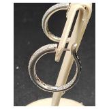 EARRINGS 18k wg 160 PAVE SET Natural Diamonds