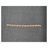 14K Diamond and Burmese Ruby Bracelet 22.5 grams